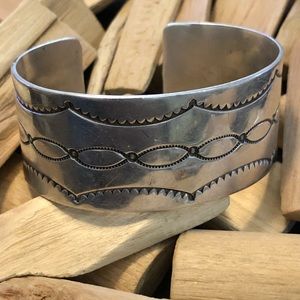 VTG Native American Sterling Stamped Cuff